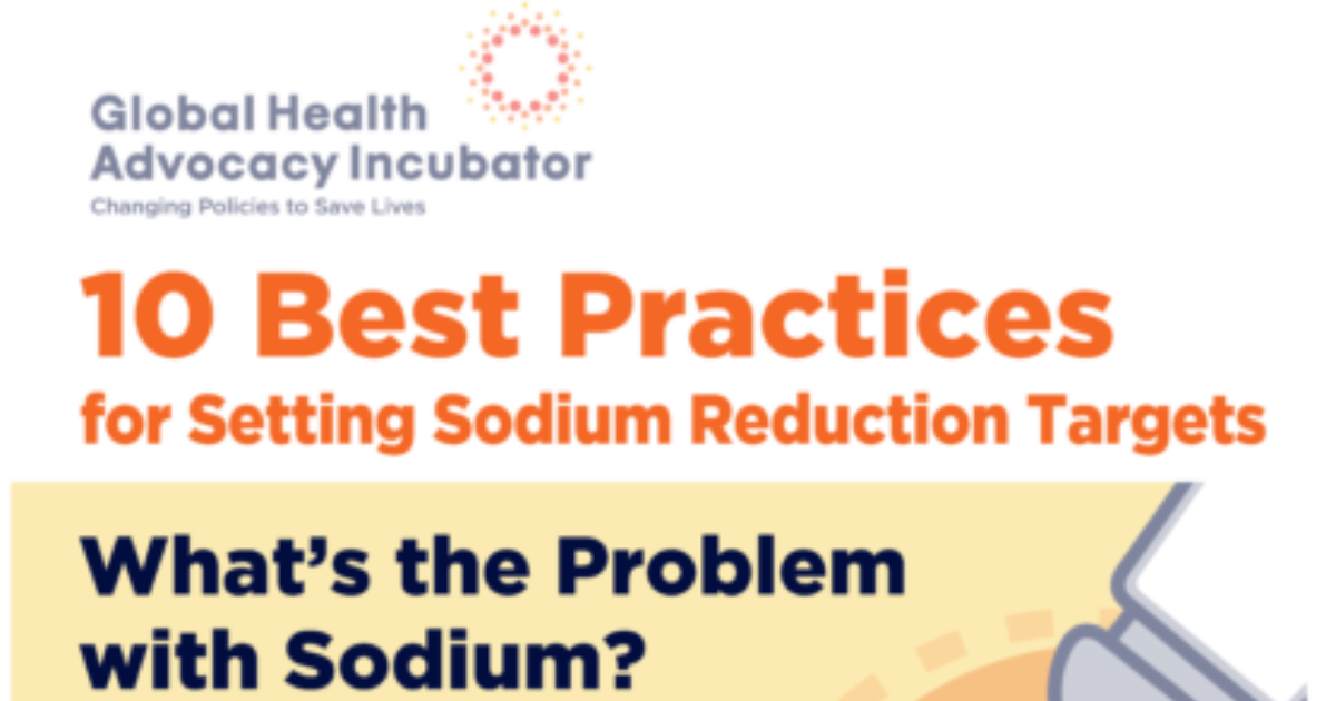 US FDA sodium reduction initiatives